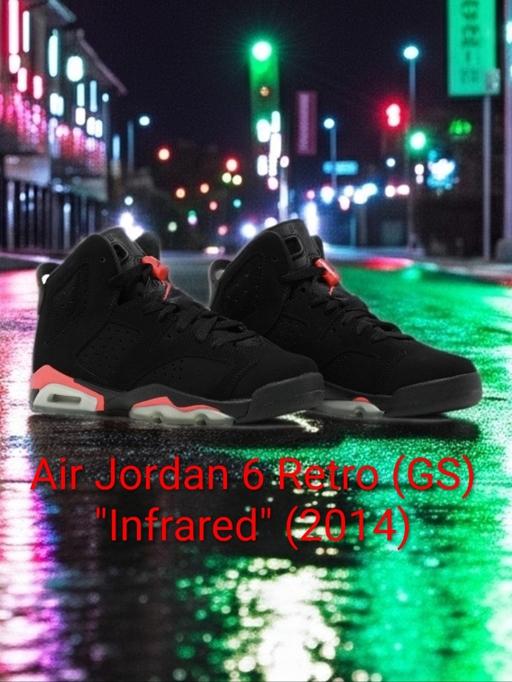 Jordan 6 Retro (GS) 2014 OG "Infrared" Mens 6Y Womens 7.5 EUC